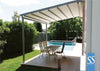 Automatic Retractable Roof PVC Pergola Awning With LED Lights