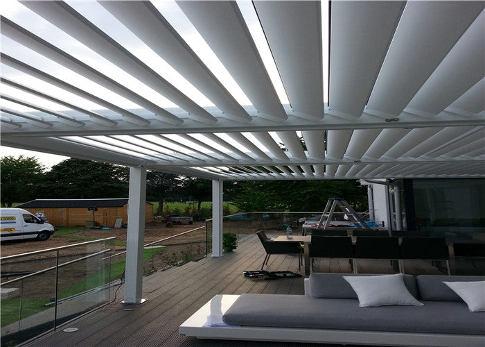 Custom made rain protection motorized aluminium pergola balcony pergola