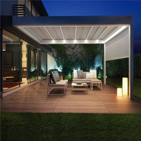 Outdoor Awnings Patio Roof Pergola Covers with LED Strip