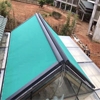 5x5m glass house roof sunshade motorized retractable awning