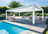 Electric Sunshade Garden Aluminium Gazebo Motorized Pergola Roof System