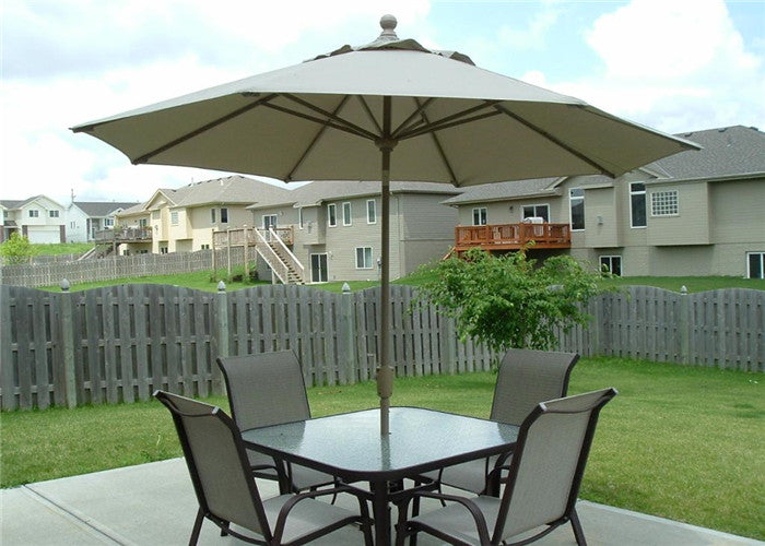 Outdoor sun parasol aluminum support garden parasol patio table umbrella