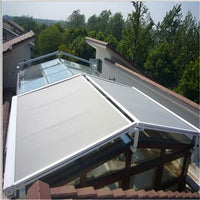 5x5m patio UV resistance skylight roof sunshade awning with motor