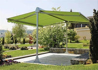 DS8200 aluminum manual retractable double side free standing awning/awnings for patio garden