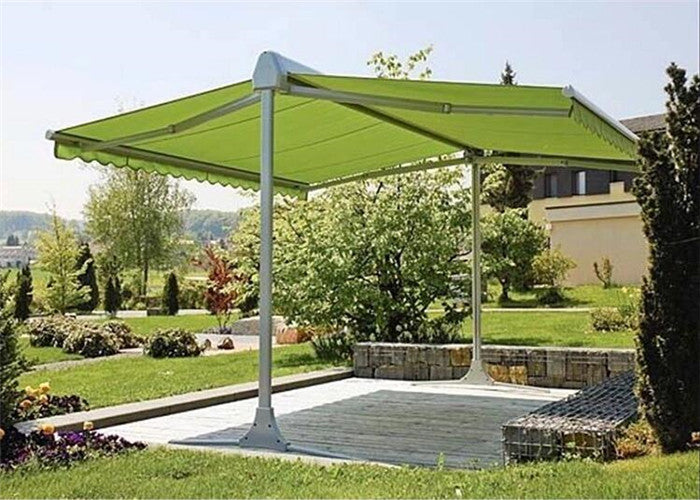 Randomly placed double sides outdoor recreation retractable freestanding awning