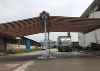 DS8200 aluminum manual retractable double side free standing awning/awnings for patio garden