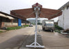 Randomly placed double sides outdoor recreation retractable freestanding awning