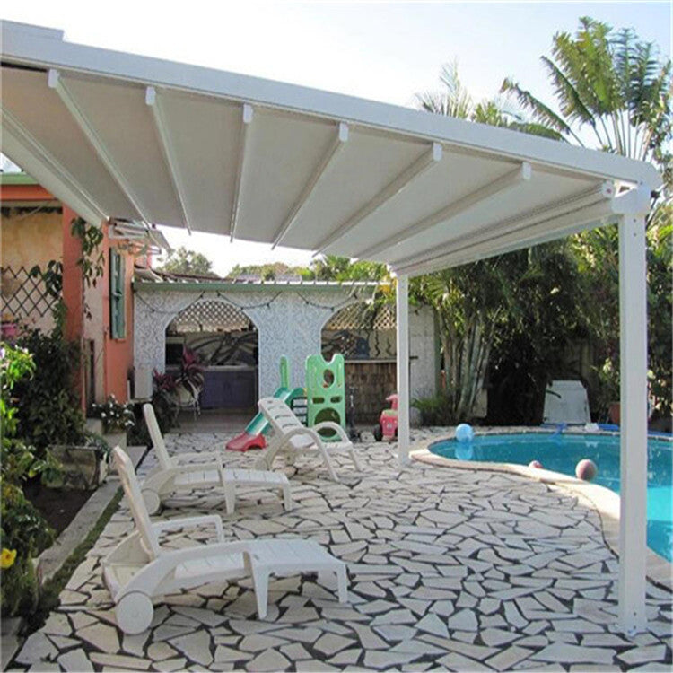 3x4m patio electric pergola waterproof retractable awning