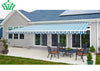 Luxury patio retractable sunshade awning with remote control