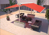 Motorized Free Standing Retractable Awning/Outdoor Double Sides Awning