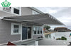 Manual retractable half cassette folding arms awning