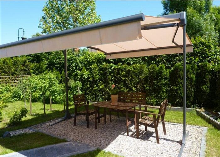 Motorized Strong Cafe Tent Double Side Awning In Leisure Ways