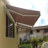 Big size manual control retractable patio sunshade awning