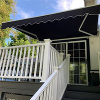 Big size manual control retractable patio sunshade awning