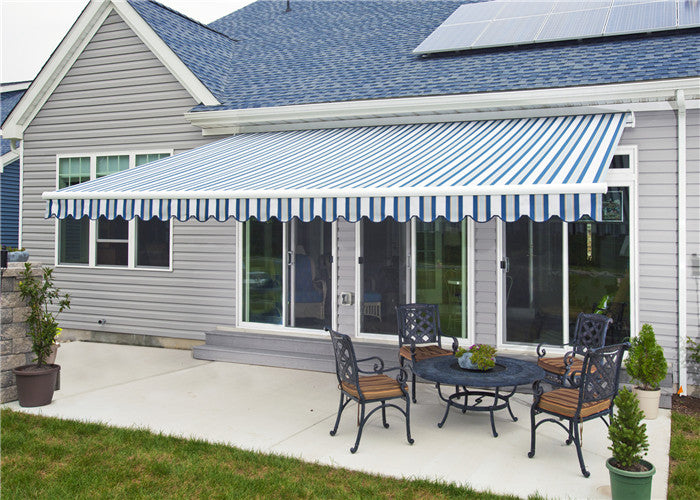 Residential Electrical Motorized Sunshade Awnings Retractable Waterproof Awning