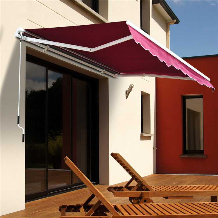 Heavy duty hand manual control retractable awning