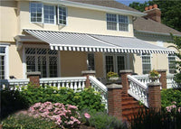 High quality durable aluminum alloy rain proof sun shade outdoor retract awning