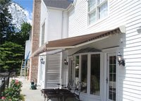Sunshade Manually And Motorized Retractable Awning With Acrylic Fabric