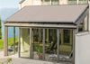 Electric retractable skylight awning, remote control arc,flat roof awning for sunroom