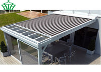 Motorized  aluminum skylight retractable roof awning patio skylight sunshade