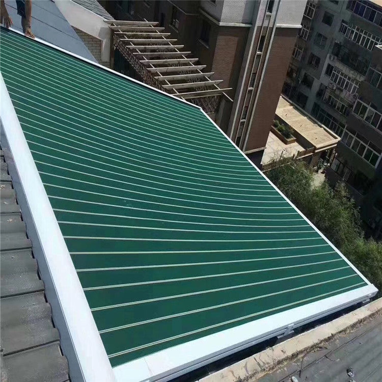 3.5x3m Polyester Fabric Remote Control Cassette Alloy Automatic Retractable Aluminum Roof Awning
