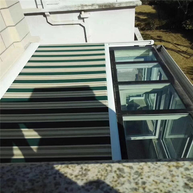 2.5x2.5m Outdoor Motorized Aluminum Retractable Roof Sun shade for Patio Roof Skylight